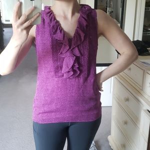 Purple banana republic sleeveless blouse